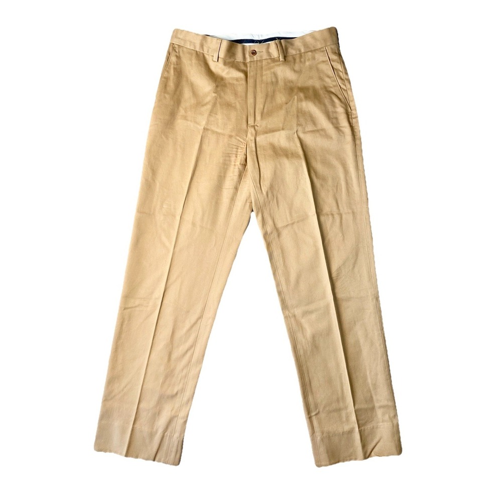 Polo Ralph Lauren Preston Pants Mens 34x32 Khaki Chino Classic Fit Preppy EUC